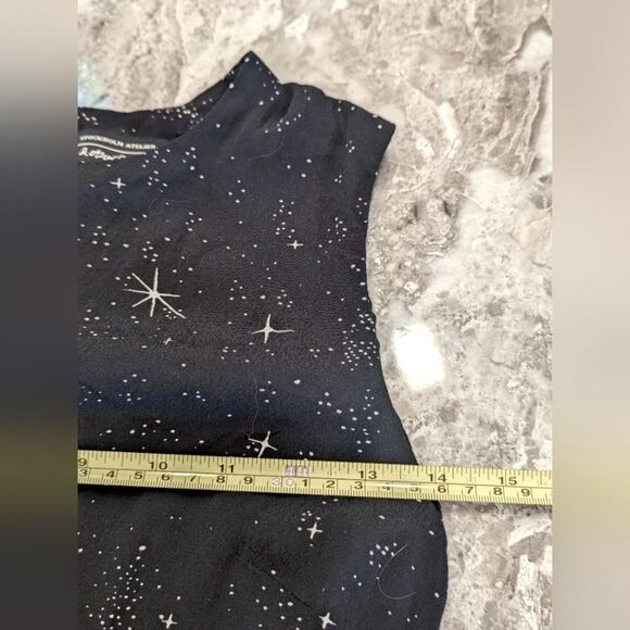 & Other Stories Mini Short Dress Black Open Cut Out Starry Night Star Party 4 - Picture 5 of 10